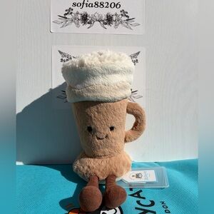 AUTHENTIC‼️ NWT Jellycat Amuseables Latte - FAST SHIPPING!